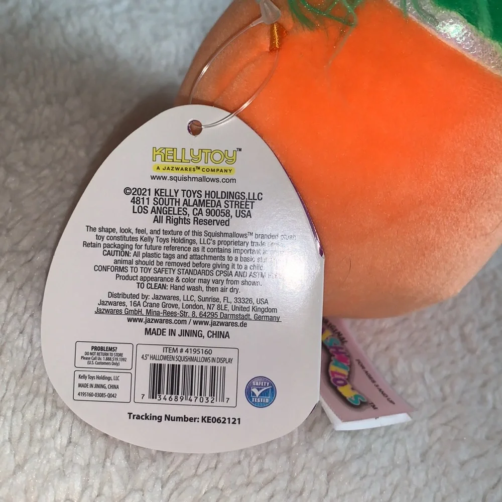 NWT Squishmallows Paige Pumpkin 6” Halloween